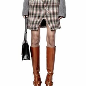 Zadig & Voltaire Jet Car Plaid Wool Mini Skirt size 36